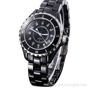 2013 New Fashionable Luxury High-quality Ceramic Strap Diamond Watch